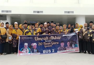 Travel PT. Mahisa memberangkatkan Sebanyak 170 Jamaah Umroh, 20 Tuan Guru Lombok Mendampingi